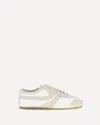 Dries Van Noten Dustin Mixed Leather Retro Sneakers In White