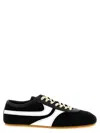 Dries Van Noten Suede Sneakers With Leather Accents And Scalloped Detailing In Animal Print