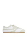 Dries Van Noten White Nappa Leather Sneakers With Suede Details In Multi