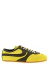 Dries Van Noten Leather-trimmed Suede Sneakers In Yellow