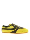 Dries Van Noten Leather-trimmed Suede Sneakers In Yellow
