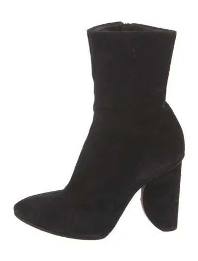 Pre-owned Dries Van Noten Suede Sock Boots In Black
