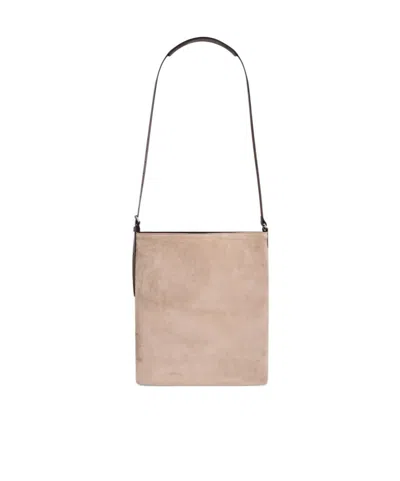 Dries Van Noten Suede Tote Bag In Brown