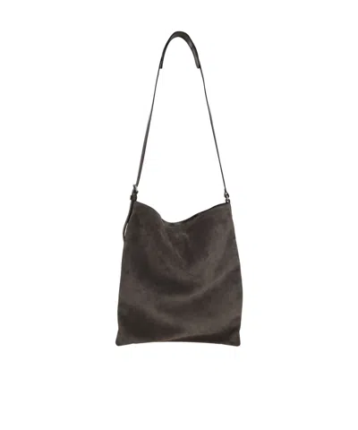 Dries Van Noten Suede Tote Bag In Brown