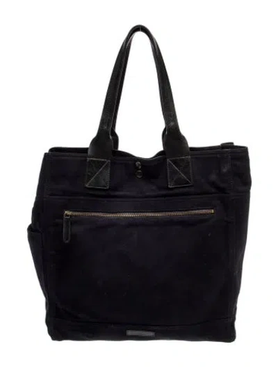 Pre-owned Dries Van Noten Suede Tote In Blue