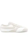 Dries Van Noten Suede-trimmed Leather Sneakers Shoes In White