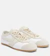 Dries Van Noten Suede-trimmed Leather Sneakers In White