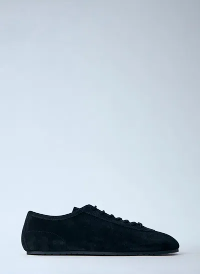 Dries Van Noten Suede Trimmed Sneakers In Black