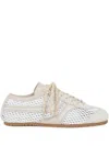 Dries Van Noten Sneakers Mit Wildlederbesatz In White