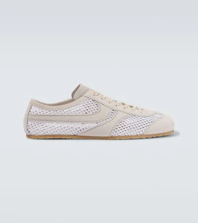 Dries Van Noten Sneakers Mit Veloursleder In Weiss