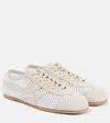 Dries Van Noten Sneakers Mit Wildlederbesatz In White