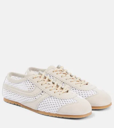DRIES VAN NOTEN SUEDE-TRIMMED SNEAKERS