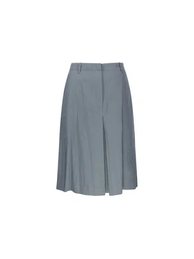 Dries Van Noten Sulia Skirt Back Pockets In Blue