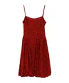 Dries Van Noten Suspender Dress In Red