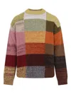 Dries Van Noten Marti Crew Neck Knite With Check Motif Knitwear Multicolor In Multi