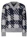 Dries Van Noten Men Marti Sweater In Wool With Jacquard Pattern In Gray