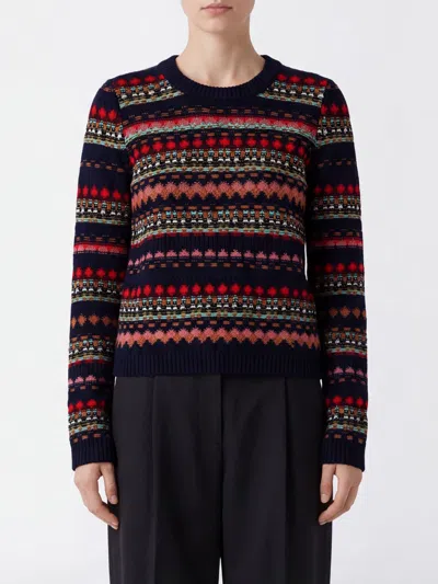 Dries Van Noten Sweater Woman Color Blue In Multi