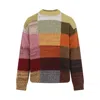 Dries Van Noten Marti Crew Neck Knite With Check Motif Knitwear Multicolor In Multi