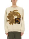 Dries Van Noten Sweatshirt With Print In Beige