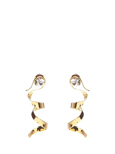 Dries Van Noten Swirl Earrings In Gold