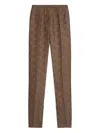 Dries Van Noten Swirl-jacquard Trousers In Brown