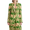 Dries Van Noten Blanchet Abstract-print Jacket In Green