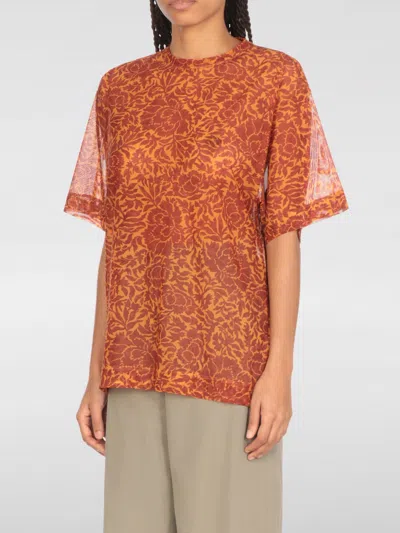 DRIES VAN NOTEN T-SHIRT DRIES VAN NOTEN WOMAN COLOR ORANGE,H01754004