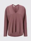 Dries Van Noten V Neck Long Sleeves Relaxed Fit Top In Purple