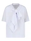 Dries Van Noten Short Sleeve Top Featuring Knot Detail In White