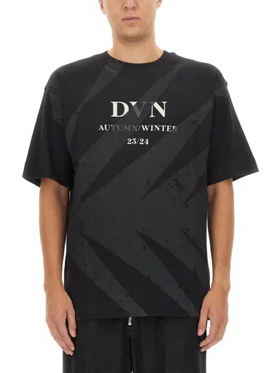 Dries Van Noten Heli Printed T-shirt In Black
