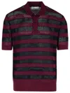 Dries Van Noten Mercy Burgundy Viscose Blend Polo Shirt In Auber