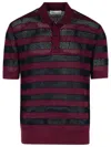 Dries Van Noten Mercy Burgundy Viscose Blend Polo Shirt In Auber
