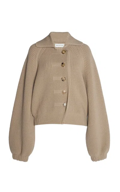 Dries Van Noten Tacha Wool Cardigan In Brown