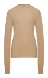 Dries Van Noten Tacro Ribbed Wool Sweater In Nude