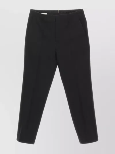 Dries Van Noten Tailored Cropped Trousers Length In Black