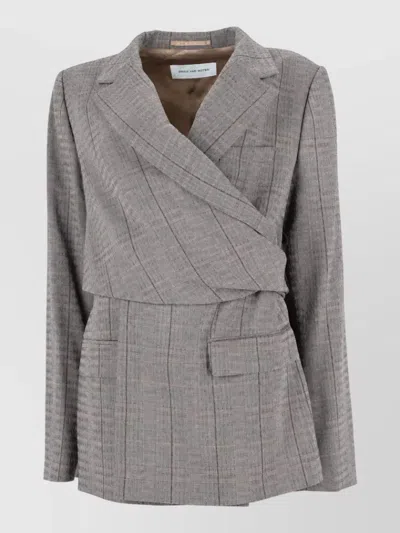 Dries Van Noten Tailored Suit Jacket In Gray