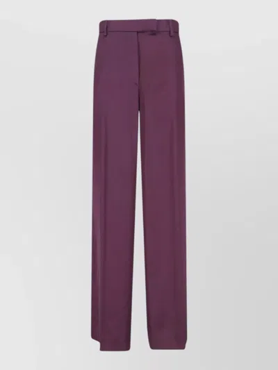 Dries Van Noten Tailored Trousers Belt Loops Side Pockets In Purple