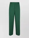 Dries Van Noten Tailored Trousers Featuring Pleated Front In Green