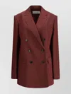 Dries Van Noten Tailored Viscose Blazer Notch Lapels In Brown