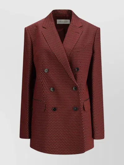 Dries Van Noten Tailored Viscose Blazer Notch Lapels In Brown