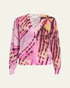 Dries Van Noten Talita Printed Cotton-blend Cardigan In Pink