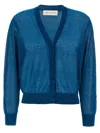 Dries Van Noten Virginny Balloon-sleeved Silk-blend Jacket In Blue