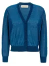Dries Van Noten Virginny Balloon-sleeved Silk-blend Jacket In Blue