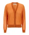 Dries Van Noten Long-sleeved Cardigan In Orange