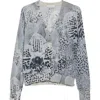 Dries Van Noten Talita Cotton Blend Cardigan In Grey