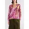 Dries Van Noten Talita Printed Cotton-blend Cardigan In Pink