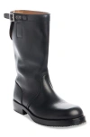 Dries Van Noten Tall Engineer Boot In Animal Print