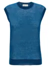 Dries Van Noten 'tamara' Crew Neck Vest In Blue