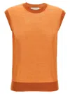 Dries Van Noten 'tamara' Crew Neck Vest In Orange