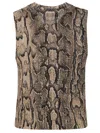 Dries Van Noten Tamba Printed Top In Beige In Beige